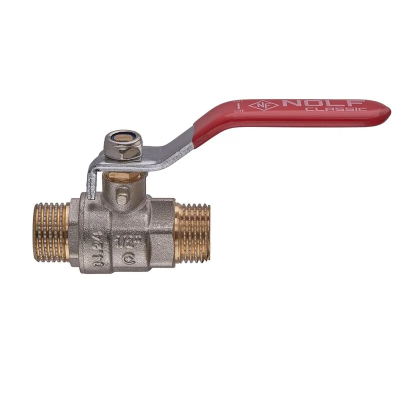 Кран кульовий Nolf classic NFC.631-06-1/2&quot; MM ШШВ, ручка &quot;важіль&quot; червона (NF3137)