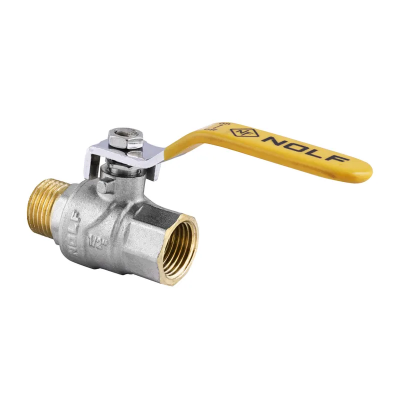 Кран кульовий Nolf NF.622 - 1/2&quot; FM ГШВ YELLOW, ручка &quot;важіль&quot; жовта (NF2936)