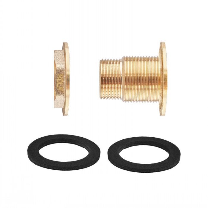 Врізка в бак з контргайкою Nolf NFC.450-06 - 1/2" латунна (NF3239)