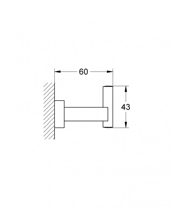 Гачок для халату Grohe Essentials Cube New (40511001)