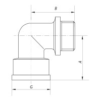Кут 3/4'' НВ Koer KF.L08MF (KF0076)