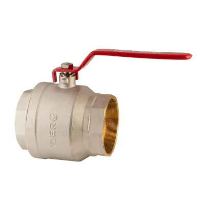 Кран кульовий Koer KR.214 - 4&quot; FF ГГВ (ручка &quot;важіль&quot; червона) (KR4952)