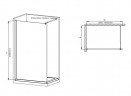 Душова перегородка Walk-In MIXXUS PREMIUM FLAT SP01-140x200-TR CHROME прозоре скло 8мм (MI6853)