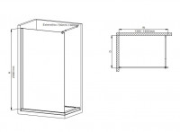 Душова перегородка Walk-In MIXXUS PREMIUM FLAT SP01-140x200-TR CHROME прозоре скло 8мм (MI6853)