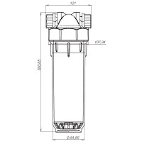 Колба фільтру для холодної води 8 атм. 1" EUROPRODUCT EPV-21-1 (EP6236)