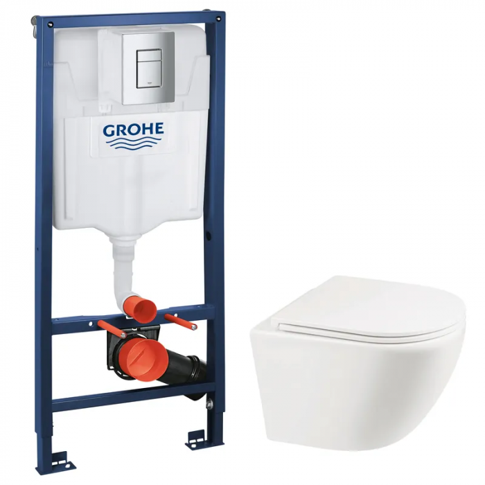 Комплект Grohe Set Унітаз ELLIPSE-0301-R + Інсталяція Grohe Rapid SL 38772001 (38772001ELLIPS0301R)