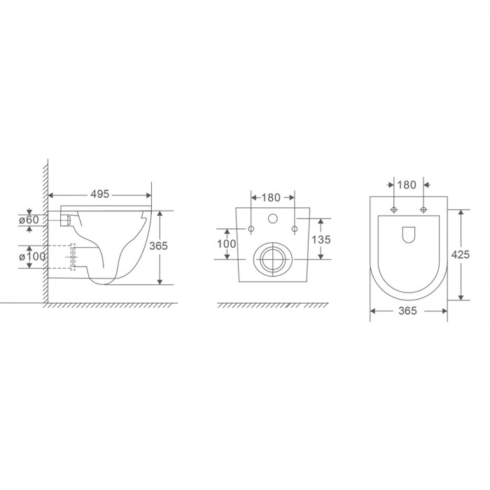 Комплект Grohe Set Унітаз ELLIPSE-0301-R + Інсталяція Grohe Rapid SL 38772001 (38772001ELLIPS0301R)