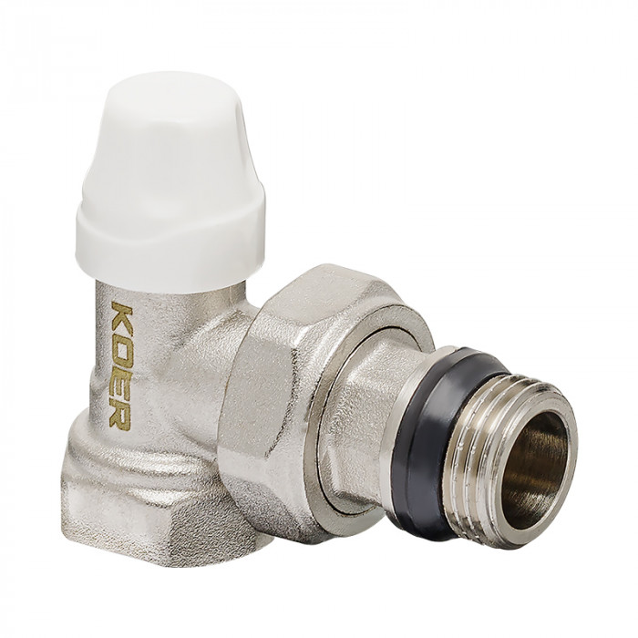 Комплект для підключення радіатора Koer SET-11 - 1/2"x1/2" (кутовий) з термоголовкою ВЗ (KR3175)