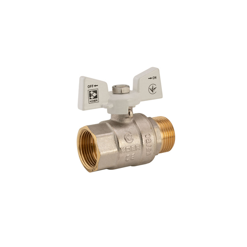 Кран кульовий KOER 3/4" ГШМ (KR.218.W) білий (KR0183)