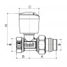 Кран радіаторний Roho R5560-050 - 1/2" прямий (RO0130)