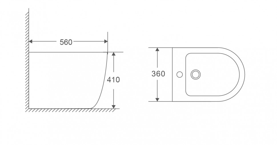 Біде підлогове Mixxus Premium ELLIPSE-0601 580х360х410mm (MP6594)