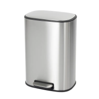 Відро для сміття з плавним закриттям овальне MIXXUS PREMIUM DIVERSE-TC0105 SS COLOR 5л (колір нержавійка) (MI7078)