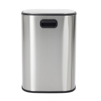 Відро для сміття з плавним закриттям овальне MIXXUS PREMIUM DIVERSE-TC0105 SS COLOR 5л (колір нержавійка) (MI7078)