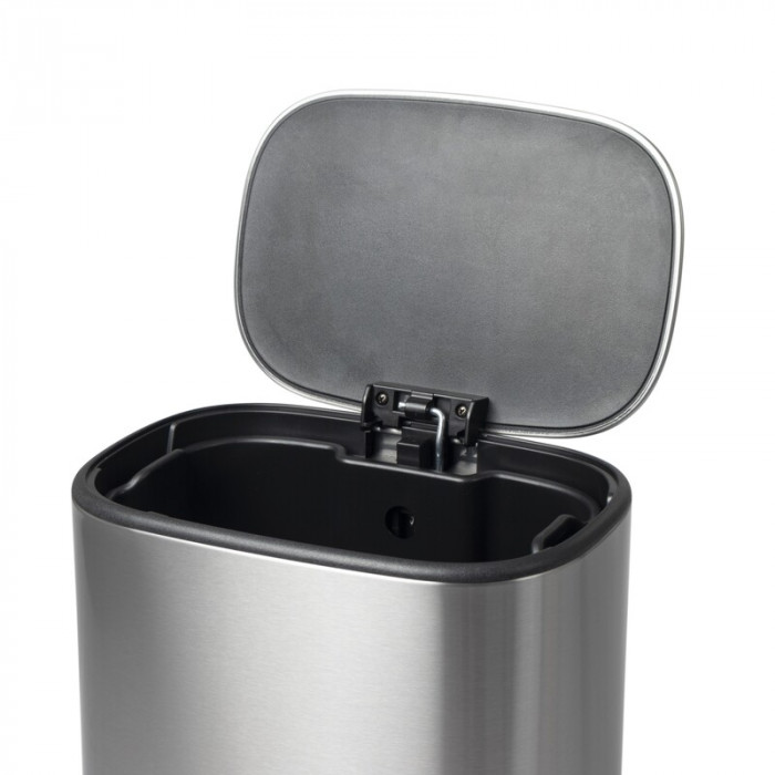 Відро для сміття з плавним закриттям овальне Mixxus Premium Diverse-TC0105 SS Color 5л колір наржавійка (MI7078)