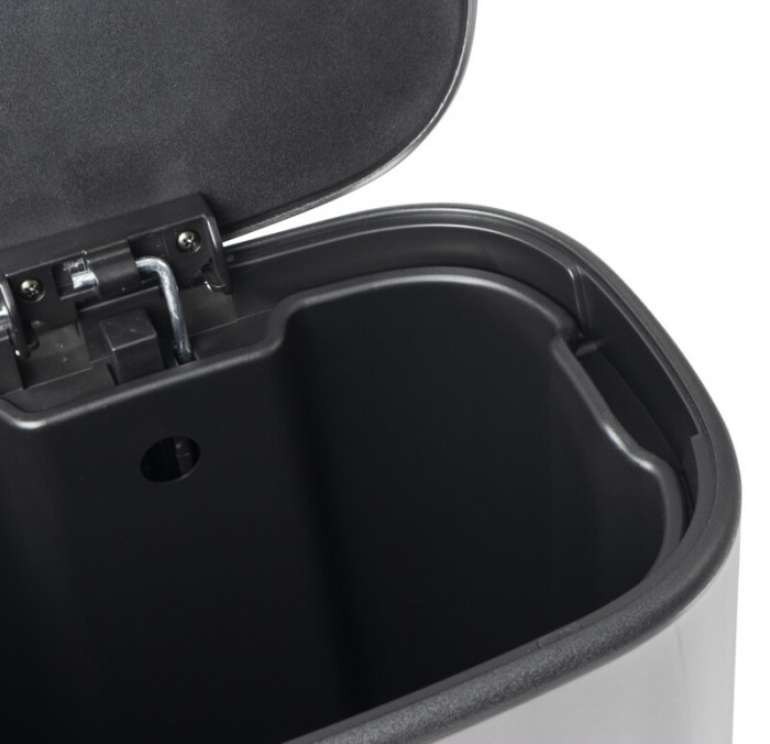 Відро для сміття з плавним закриттям овальне Mixxus Premium Diverse-TC0105 SS Color 5л колір наржавійка (MI7078)