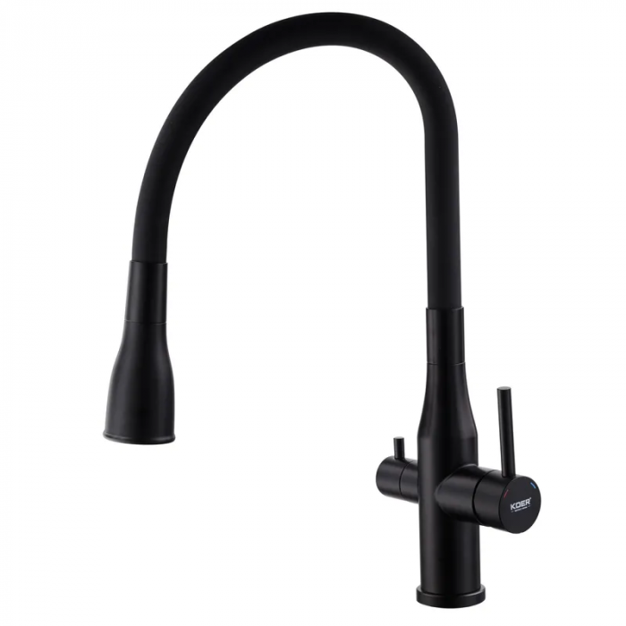 Змішувач для кухні Koer KI-72024-05 з виходом для питної води (нерж. сталь) (KR5012)