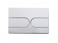Панель змиву Koer KT-0604-01 240x160x10mm пластикова, кнопка закруглена (колір хром) (KR5323)