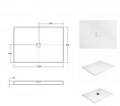 Піддон прямокутний NOX Ultraslim 100x80x3.5 + сифон