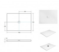 Піддон прямокутний NOX Ultraslim 100x80x3.5 + сифон