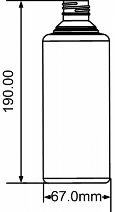 Колба дозатора h190, 500 мл P-SOAPBOTTLE-U