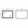 Дзеркало Mixxus WARM MR02-100x80 з Led Touch, Anti-fog, димером, регулятором яскравості, годинником (MI6935)