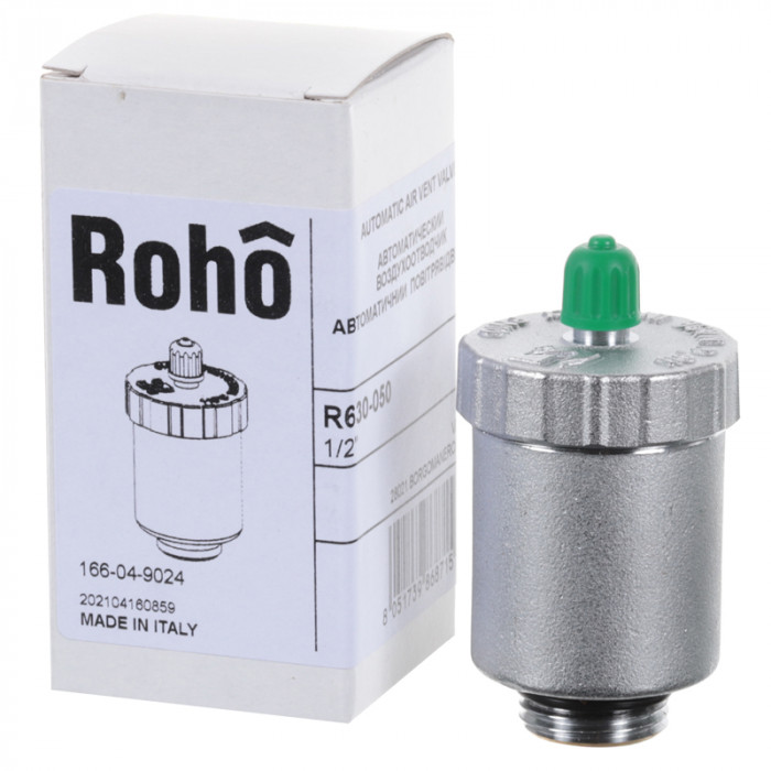 Повітровідвідник автоматичний Roho R630-050 - 1/2" (нікель) (RO0155)