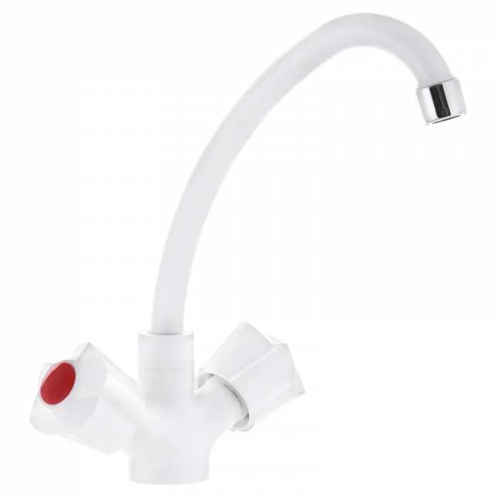 Змішувач для кухні Plamix Ama-271 White (без підведення) (PM0696)