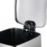 Відро для сміття з плавним закриттям квадратне ZERIX KUBIX-TC0106 SS COLOR 6л (колір нержавійка) (ZX5889)