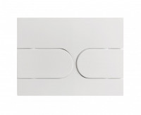 Панель змиву Koer KT-0604-03 240x160x10mm пластикова, кнопка закруглена (колір білий) (KR5322)