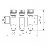 Колектор для теплої підлоги з фітингом Koer KR.1124-3 1”x3 ways (KR2833)