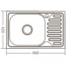 Мийка кухонна ZERIX Z6642-08-180E (satin) (ZX1600)
