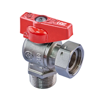 Кран кульовий кутовий Н/Г, ручка &quot;метелик&quot; червона Roho R116-075 -3/4&quot;х3/4&quot; ВЗ (RO0237)