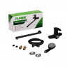 Змішувач для ванни Plamix CEZAR-006 EURO SET Matte black, зі шлангом, лійкою та кронштейном (PM0690)