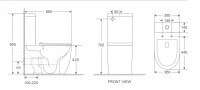 Унітаз-компакт Mixxus Premium Ellipse-0402-R 660x390x855mm, система змиву RIMLESS (MP6468)