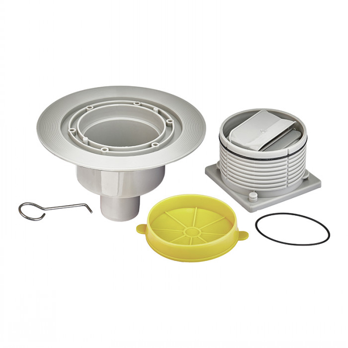 Душовий трап з нержавіючої сталі SUS304 Koer FD14-100x100-180 (прямий відвід) (AC0662)