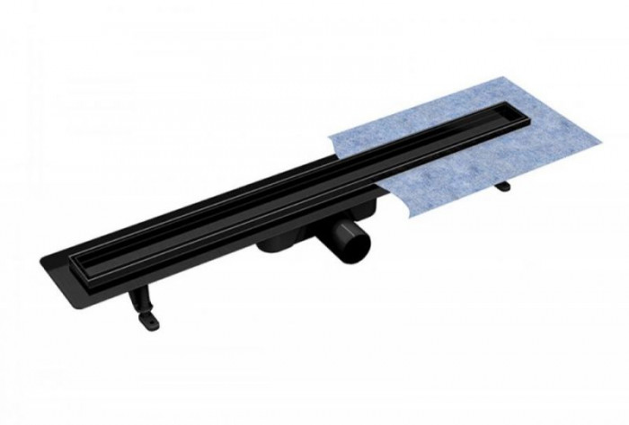 Лінійний душовий трап Virgo Nero Duo 90