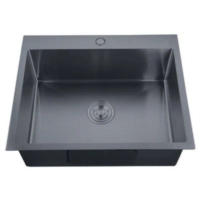 Мийка з нерж. сталі ZERIX ZH6050-215 NANO-BLACK (3.0/0.8) (MX1586)