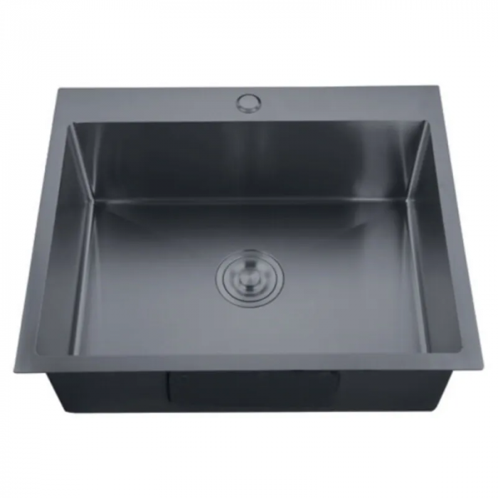 Мийка з нерж. сталі ZERIX ZH6050-215 NANO-BLACK (3.0/0.8) (MX1586)