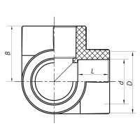 Кут з трьома виходами 25 PPR Koer K0030.PRO (KP0037)