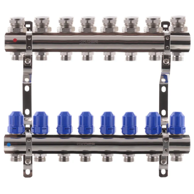 Колекторний блок з термостатіч. клапанами Koer KR.1100-08 1&quot;x8 ways (KR2634)