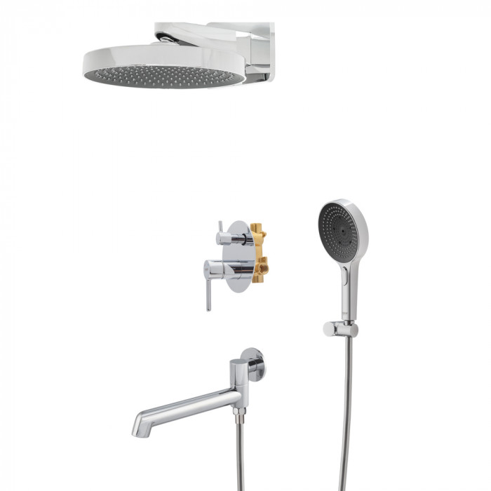 Вбудована душова система Koer KB-66029-01 3 функції, колір хром (KR5483)