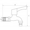 Кран для холодної води 1/2 Mixxus BIB-02 (нерж. сталь) (SS0051)