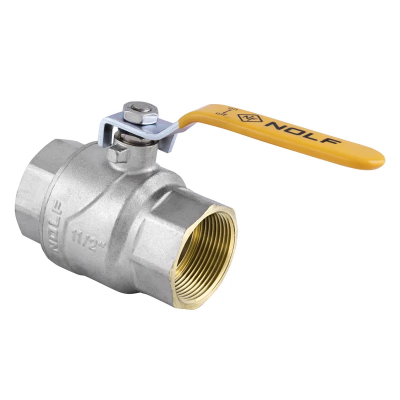 Кран кульовий Nolf NF.612 - 1-1/2" FF ГГВ YELLOW, ручка "важіль" жовта (NF2928)
