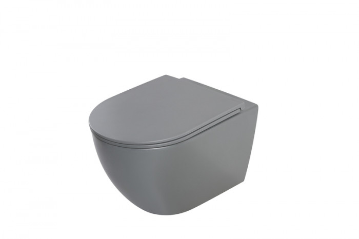 Унітаз підвісний Mixxus Premium ELLIPSE-0308-T3 GRAY 490x360x360mm система змиву TORNADO 3.0 (MP6654)