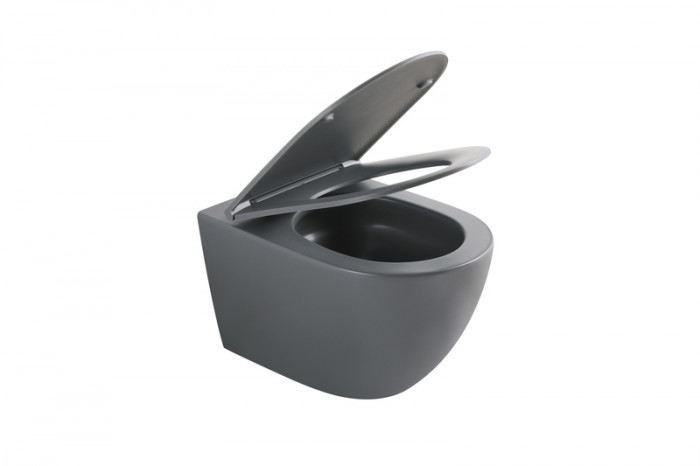 Унітаз підвісний Mixxus Premium ELLIPSE-0308-T3 GRAY 490x360x360mm система змиву TORNADO 3.0 (MP6654)