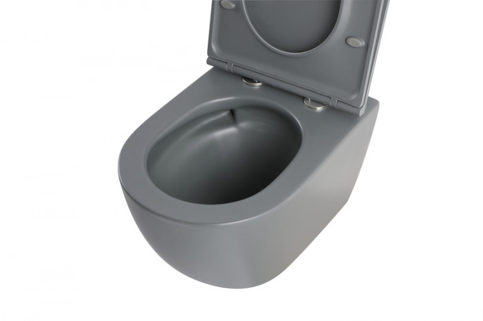 Унітаз підвісний Mixxus Premium ELLIPSE-0308-T3 GRAY 490x360x360mm система змиву TORNADO 3.0 (MP6654)