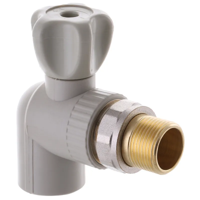 Кран радіаторний кутовий Europroduct EP.0122 - 25x3/4M&quot; (латунний куля) (EP4047)