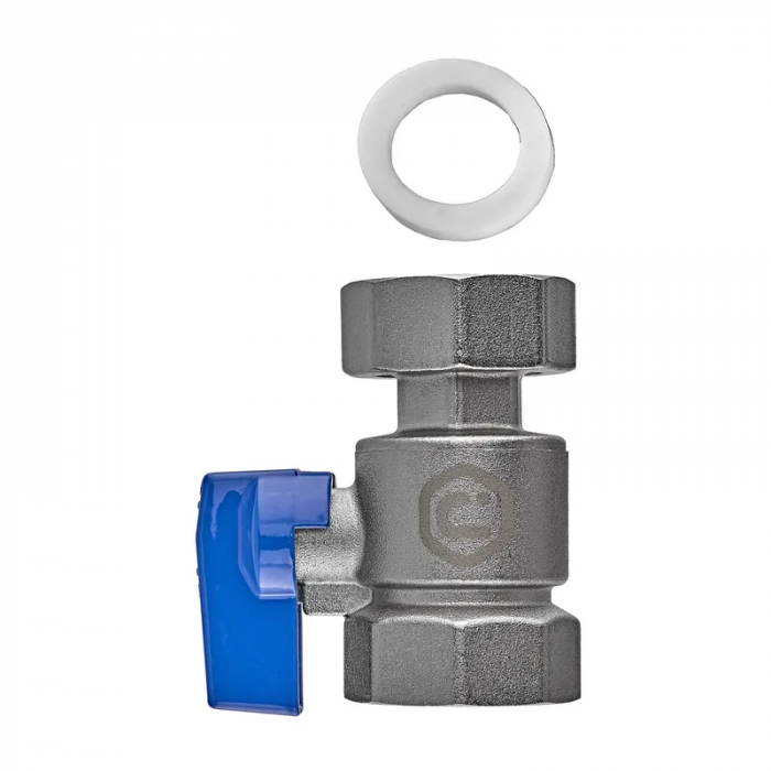 Кран кульовий Europrouct EP.610 - 1''FF ГГ з накидною гайкою, прямий (EP6217)