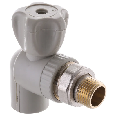 Кран радіаторний кутовий Europroduct EP.0120 - 20x1/2M&quot; (латунний куля) (EP4045)