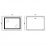 Дзеркало Mixxus TALL MR08-80x60-Reverse з Led Touch, Anti-fog, димером, регулятором яскравості (MI6659)